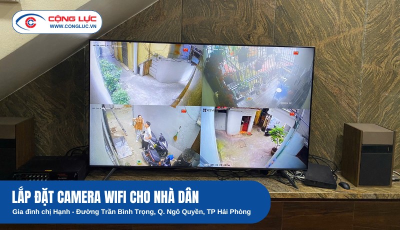 Lắp Camera Wifi Ngoài Trời Ezviz H3C 2MP Cho Nhà Dân Tại Trần Bình Trọng