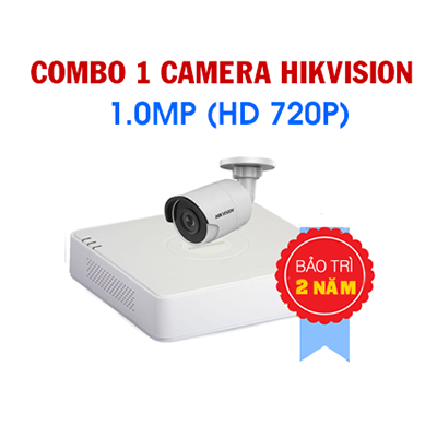 Trọn Bộ 1 Camera Hikvision 1 Megapixel
