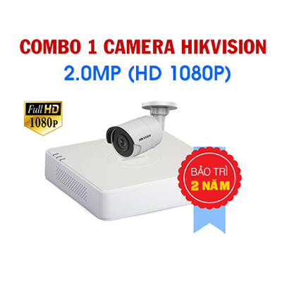 Trọn Bộ 1 Camera Hikvision 2 Megapixel