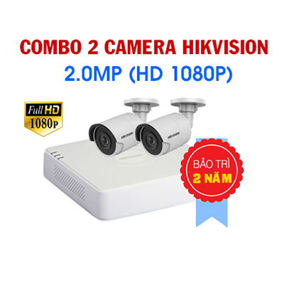 Trọn Bộ 2 Camera Hikvision 2 Megapixel