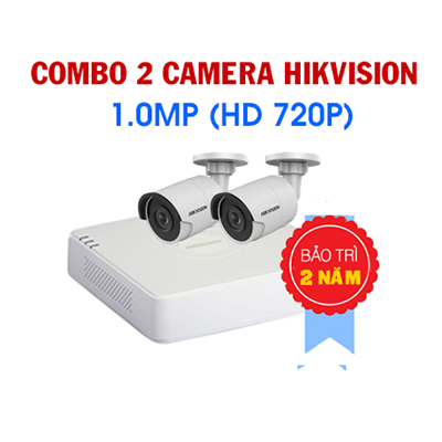 Trọn Bộ 2 Camera Hikvision 1 Megapixel