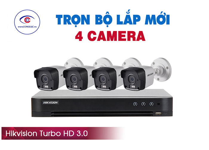 Trọn Bộ 4 Camera Hikvision 3 Megapixel