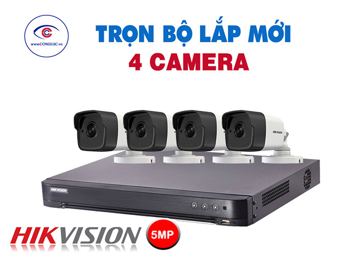 Trọn Bộ 4 Camera Hikvision 5 Megapixel