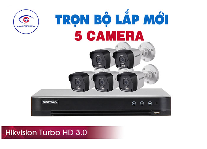Trọn Bộ 5 Camera Hikvision 3 Megapixel