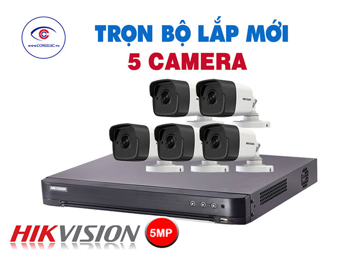 Trọn Bộ 5 Camera Hikvision 5 Megapixel