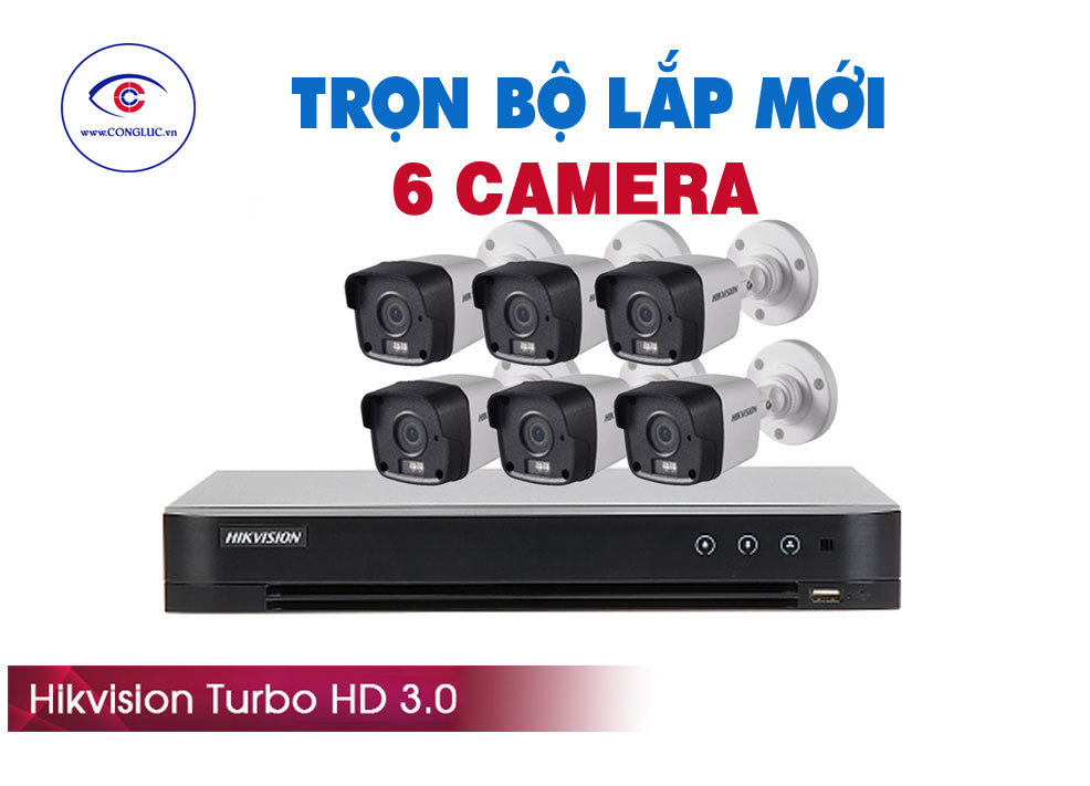 Trọn Bộ 6 Camera Hikvision 3 Megapixel