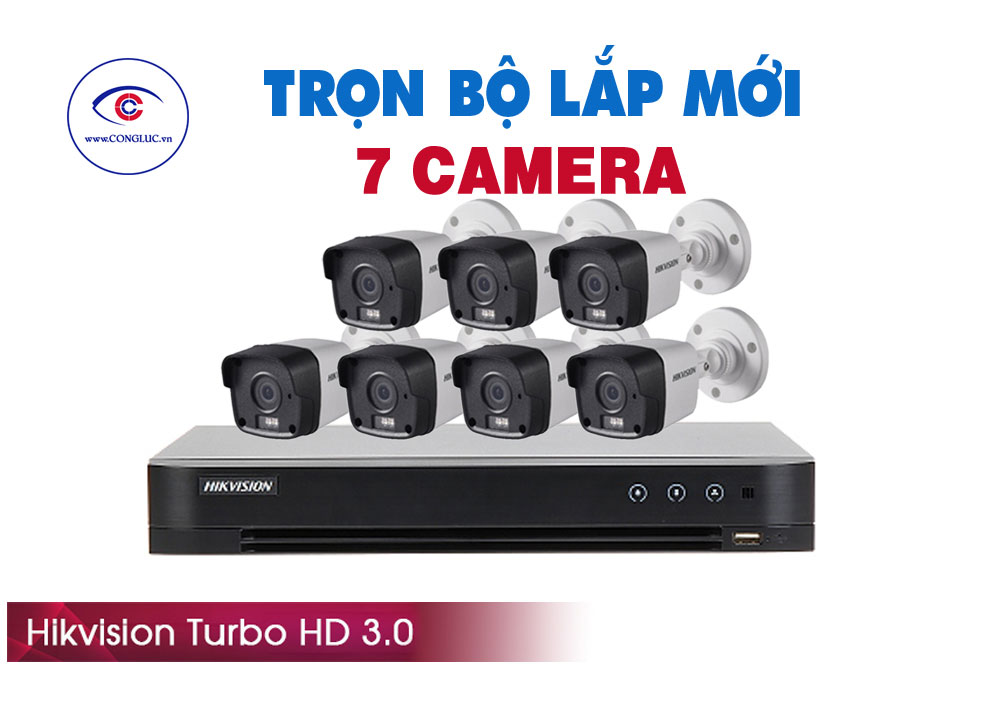 Trọn Bộ 7 Camera Hikvision 3 Megapixel