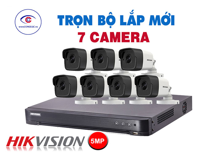 Trọn Bộ 7 Camera Hikvision 5 Megapixel