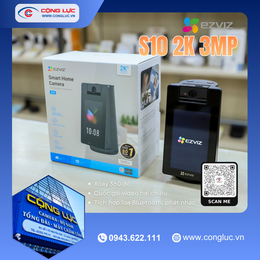 Camera Gọi Video Thông Minh Ezviz S10 2K+