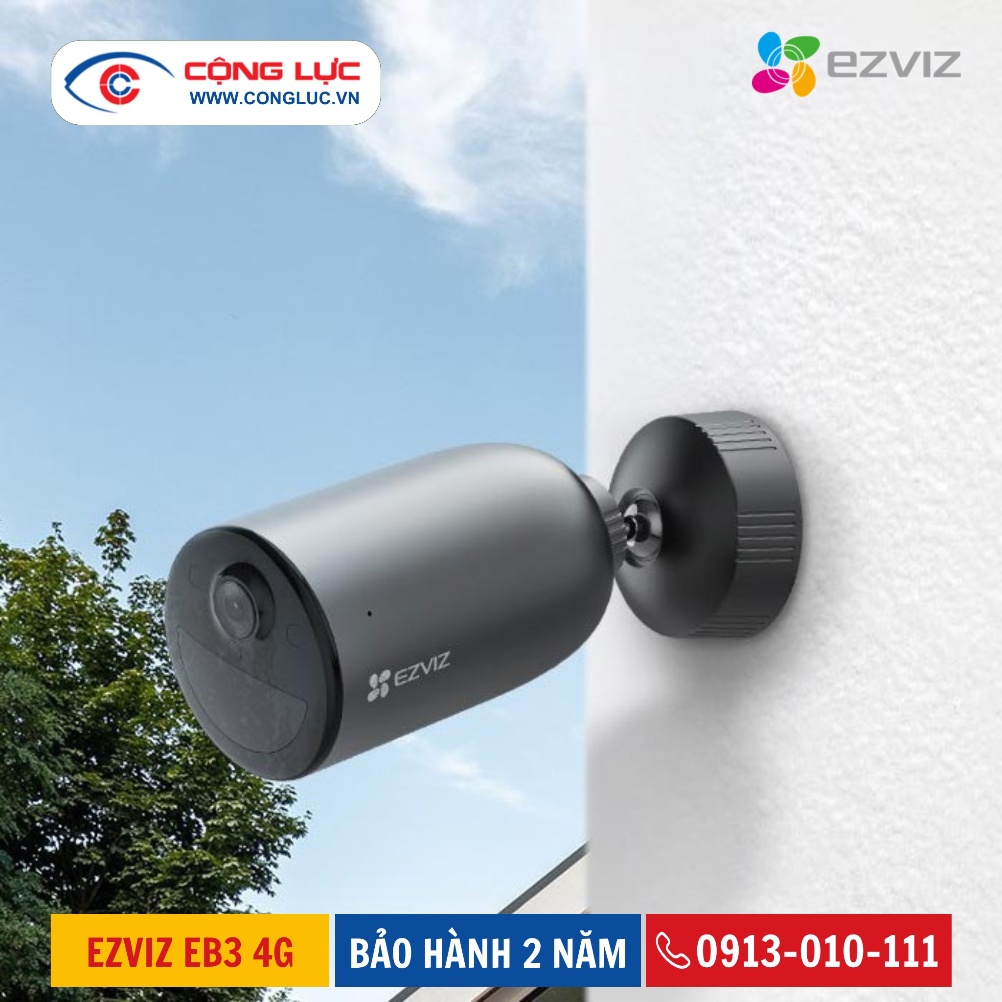 Camera Ezviz EB3 4G Dùng Pin Kết Nối Sim 4G