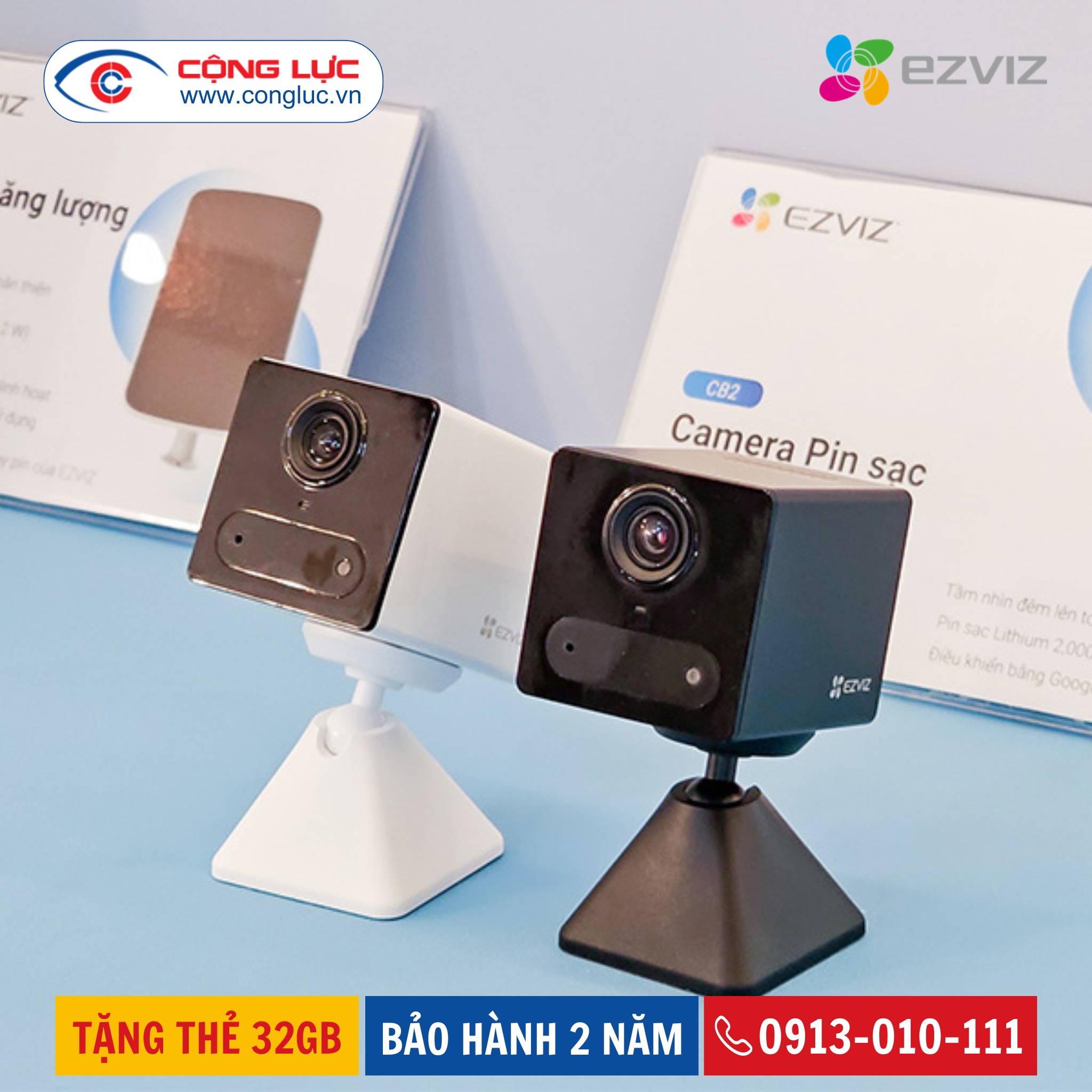 Camera Wifi Pin Trong Nhà Ezviz CB2 2MP