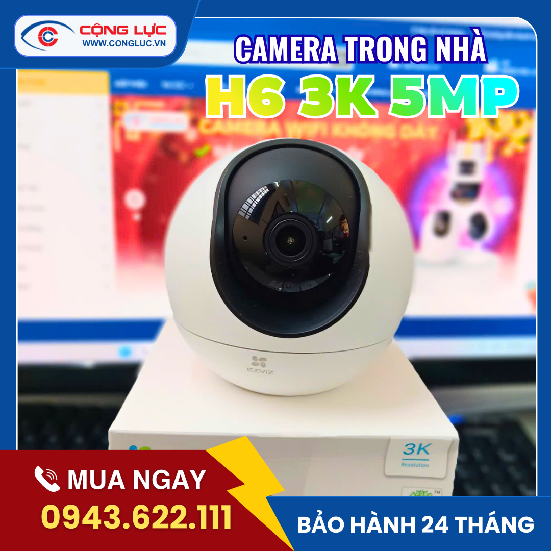 Camera Wifi Trong Nhà Ezviz H6 3K 5MP