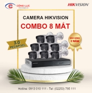 Trọn Bộ 8 Camera Hikvision 3 Megapixel