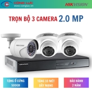 Trọn Bộ 3 Camera Hikvision 2 Megapixel