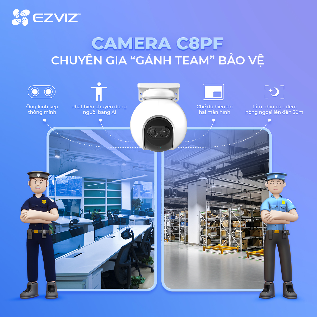 camera wifi ezviz c8pf giá rẻ tại hải phòng