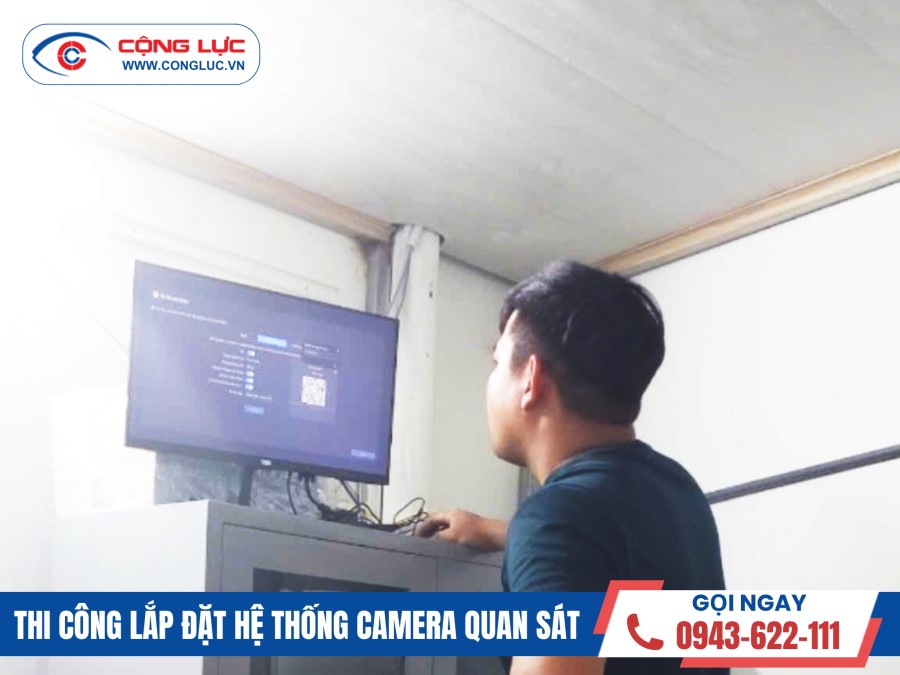 thi công lắp camera ở công ty in thêu đa sắc huyện An Lão, Hải Phòng