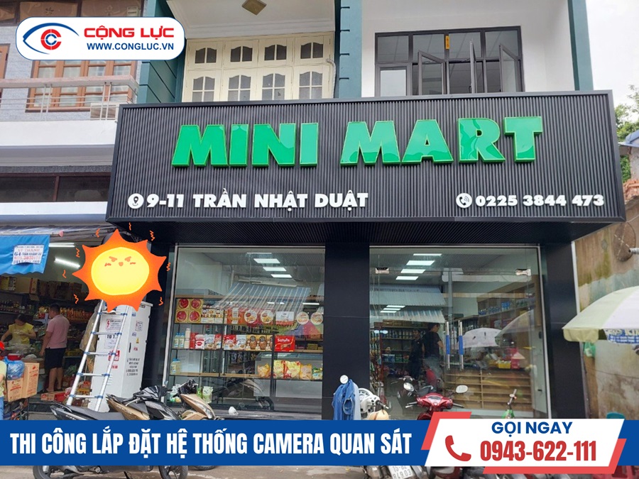 Lắp đặt camera quan sát tại Siêu thị Mini Mart 9-11 Trần Nhật Duật, Quận Ngô Quyền