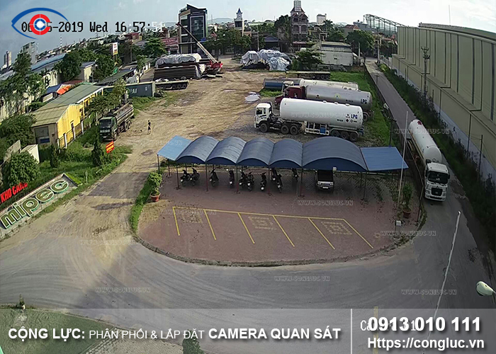 hình ảnh hệ thống camera quan sát công ty xăng dầu mipec chi nhánh hải phòng