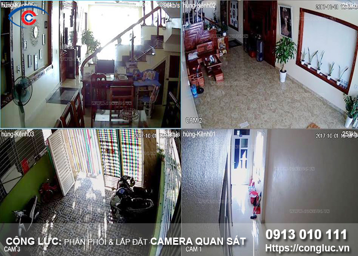 hình ảnh hệ thống camera quan sát tại nhà riêng