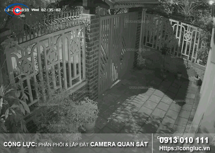 hình ảnh camera quan sát nhà riêng ban đêm hồng ngoại