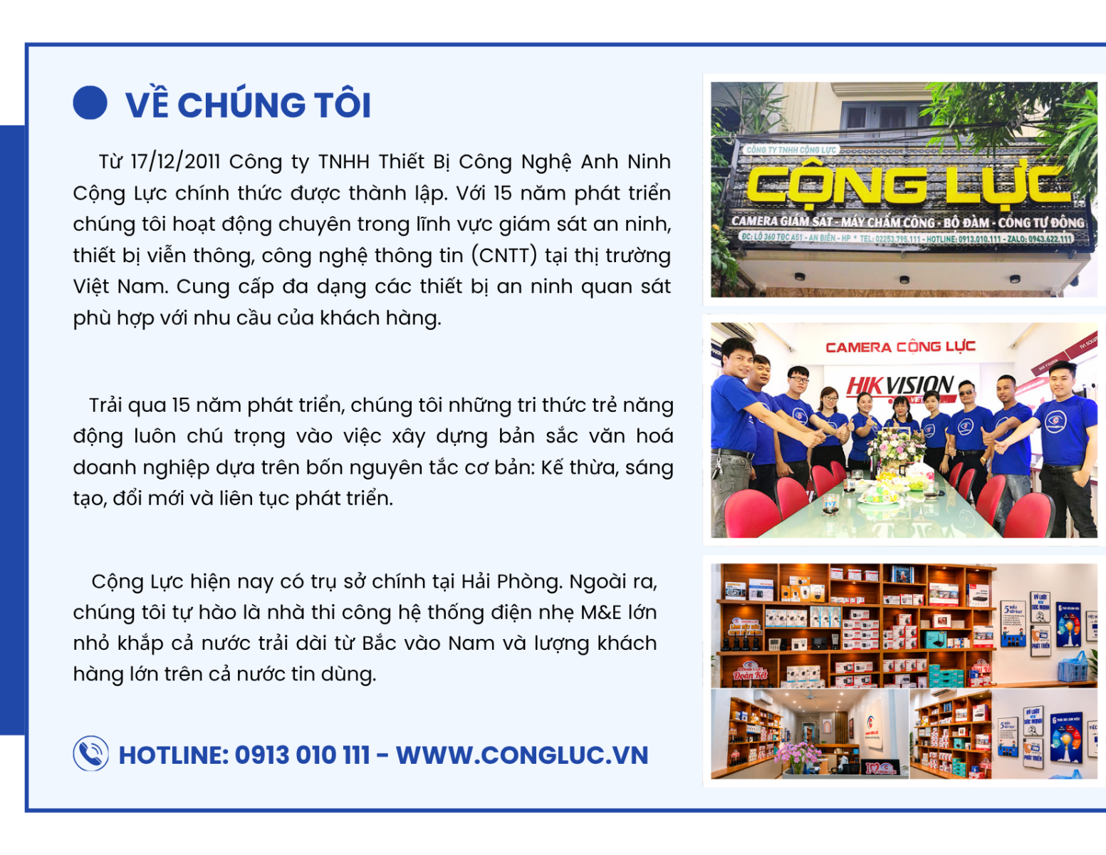 Hồ sơ năng lực công ty tnhh TBCN Cộng Lực