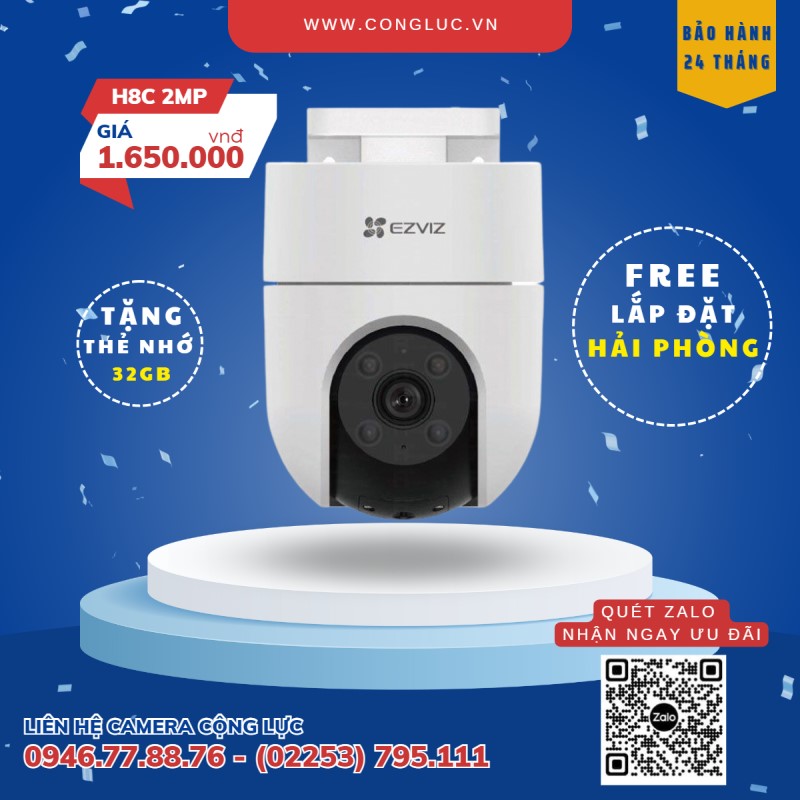bán camera wifi ezviz h8c 2mp giá rẻ nhất tại hải phòng