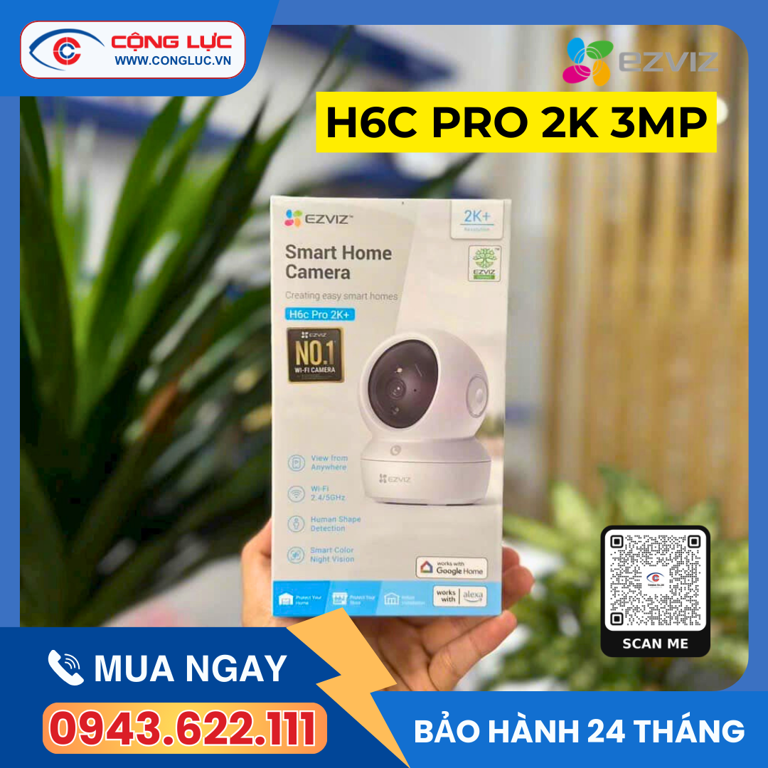 bán camera wifi ezviz H6C Pro 2K 3MP giá rẻ nhất tại Hải Phòng