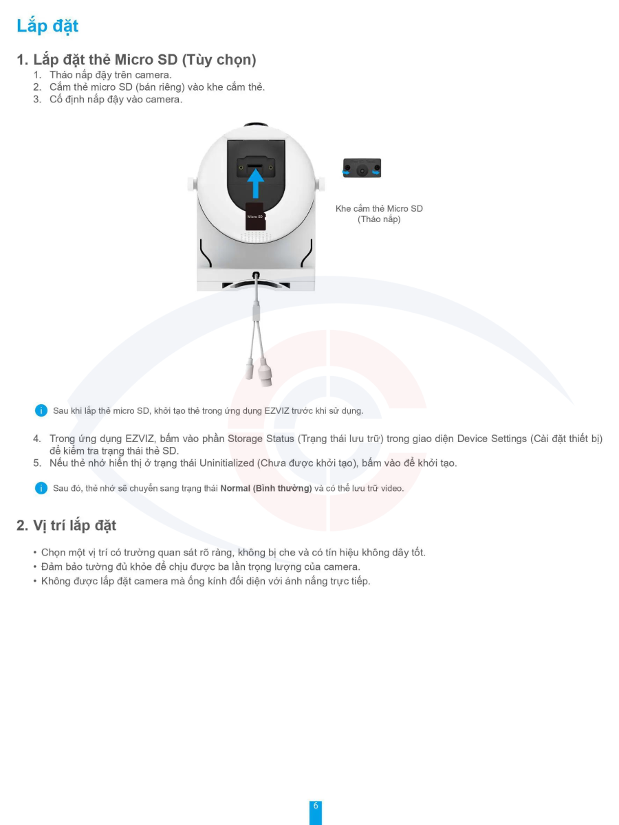 hướng dẫn sử dụng camera wifi 2 ống kính ngoài trời Ezviz H9C 6MP-16