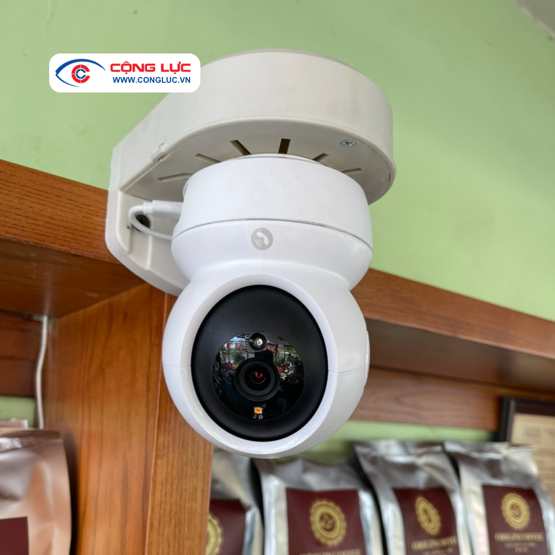 lắp đặt camera wifi xoay 360 trong nhà 