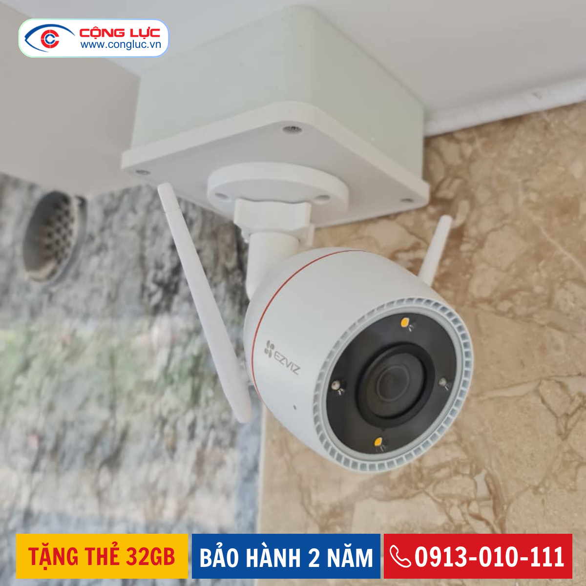 lắp camera wifi ezviz H3C 3MP giá rẻ nhất tại Hải Phòng