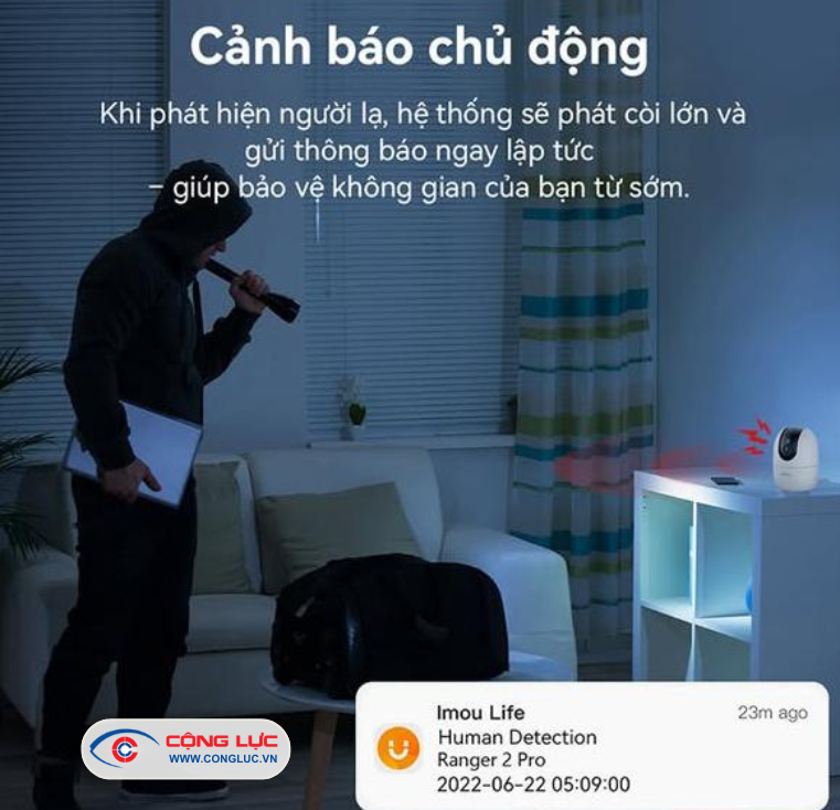 Camera Imou Ranger 2 Pro phát hiện chuyển động thông minh