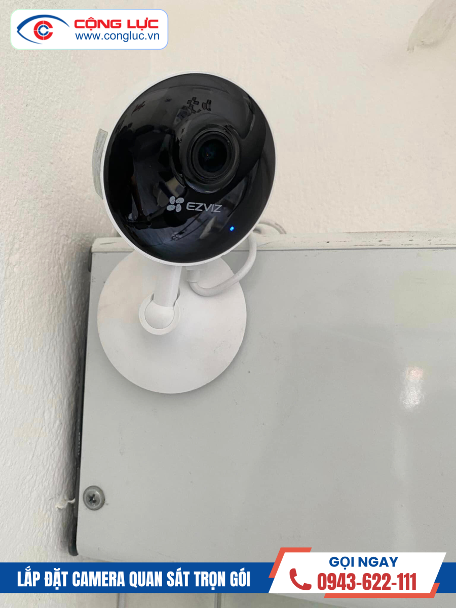 lắp đặt camera wifi ezviz góc nhìn cố định trong nhà
