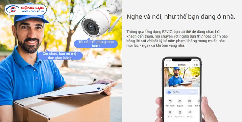 camera wifi nghe tiếng, thu được giọng nói giá rẻ tại hải phòng