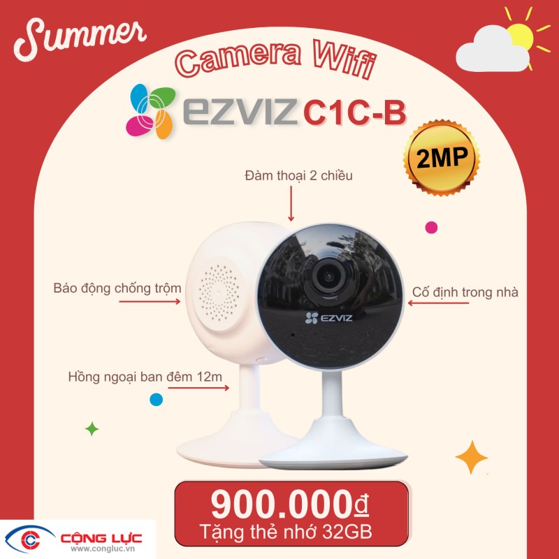lắp camera wifi ezviz c1c b giá rẻ nhất hải phòng