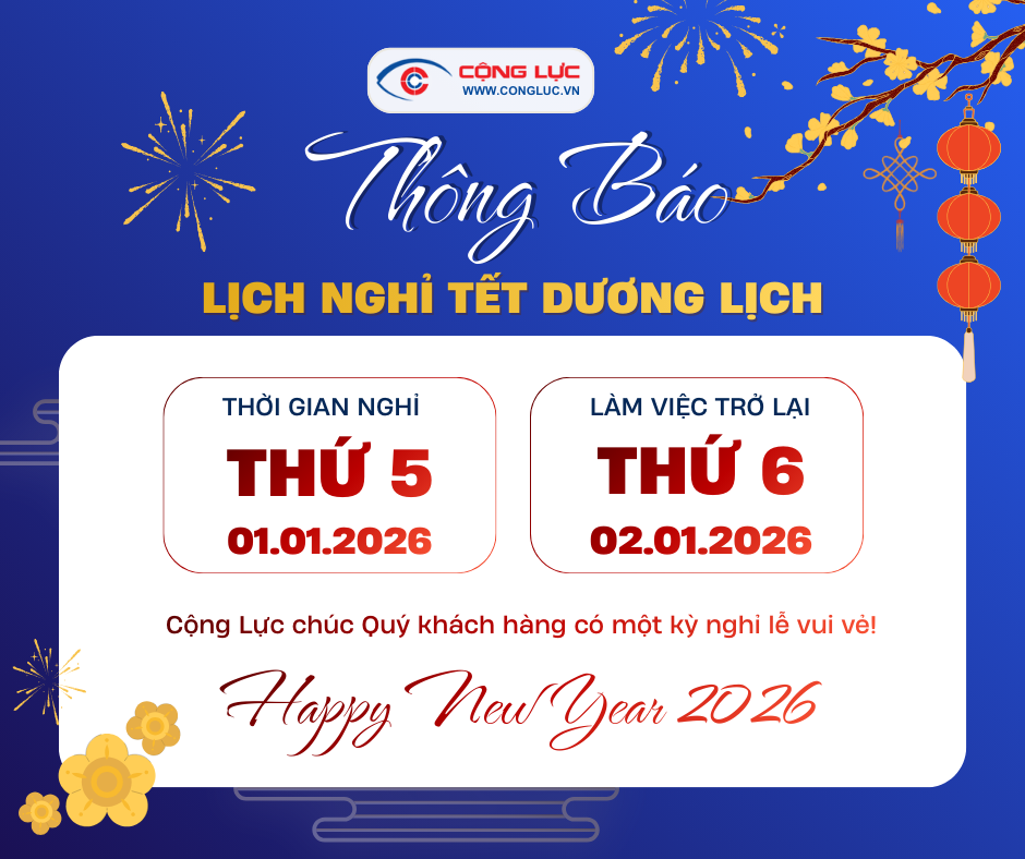 Công ty Camera Cộng Lực thông báo lịch nghỉ tết 2026