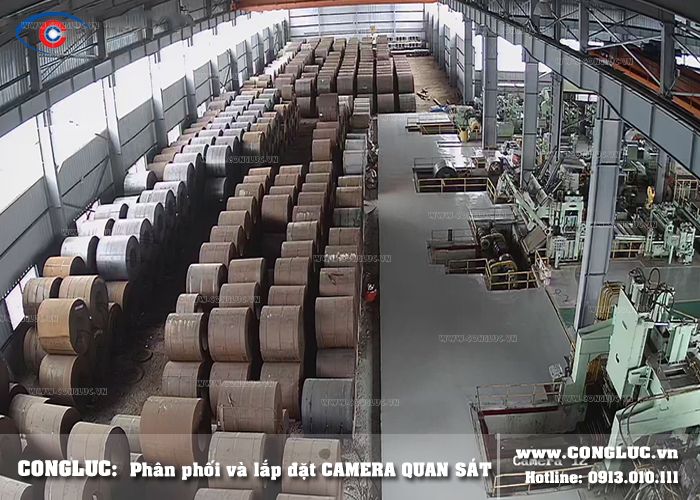 hình ảnh camera quan sát tại nhà máy kim khí việt