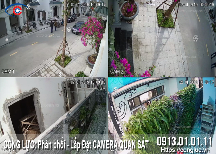 hình ảnh hệ thống camera quan sát tại nhà biệt thự
