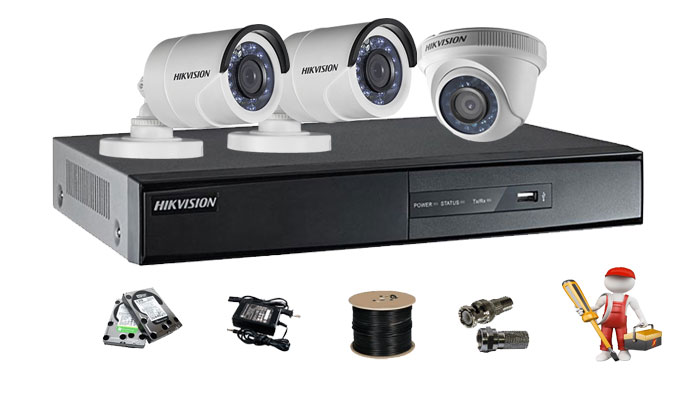 lắp đặt hệ thống 3 camera hikvision chính hãng, giá rẻ tại hải phòng