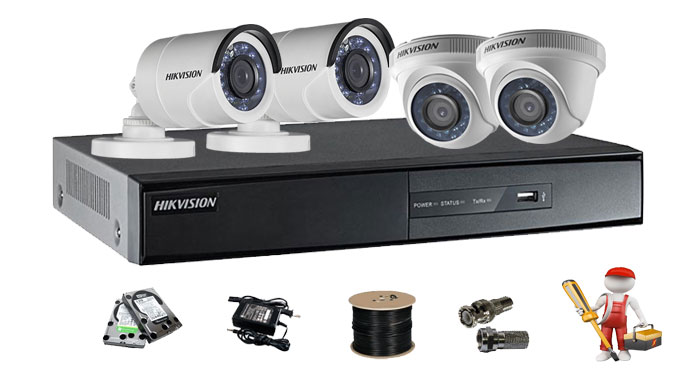 gói lắp đặt trọn bộ 4 camera Hikvision chính hãng, giá rẻ tại hải phòng