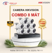 Trọn Bộ 8 Camera Hikvision 1 Megapixel