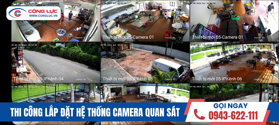 thi công hệ thống camera an ninh nhà hàng ở núi hàm rồng đồ sơn