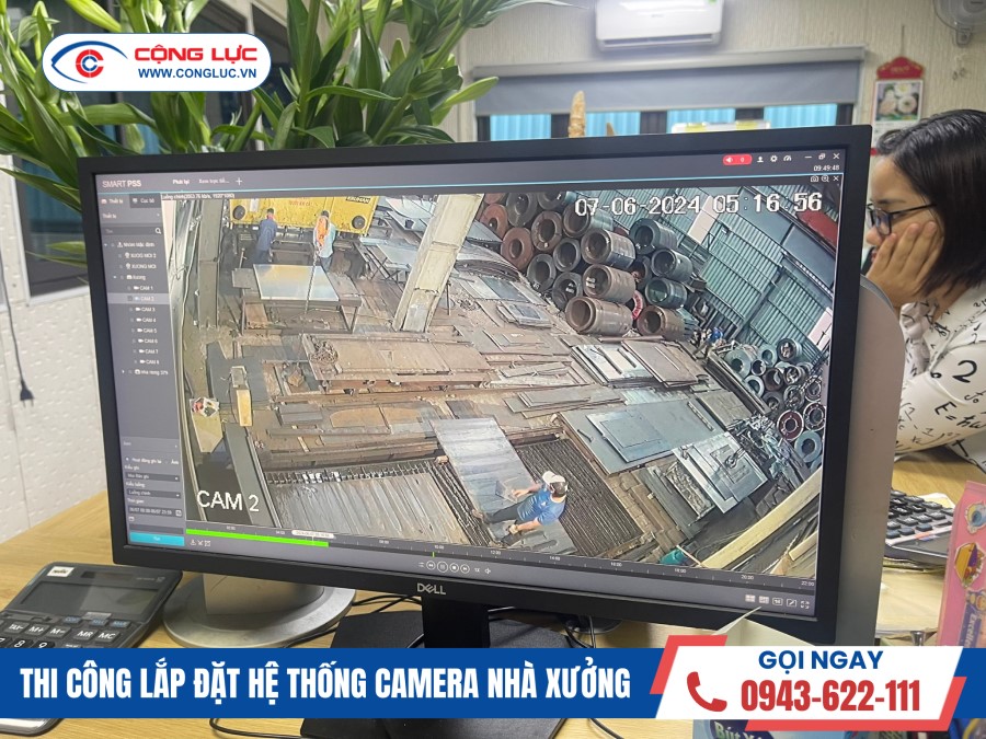 lắp đặt camera an ninh nhà xưởng thép tuấn mai tại quận hồng bàng