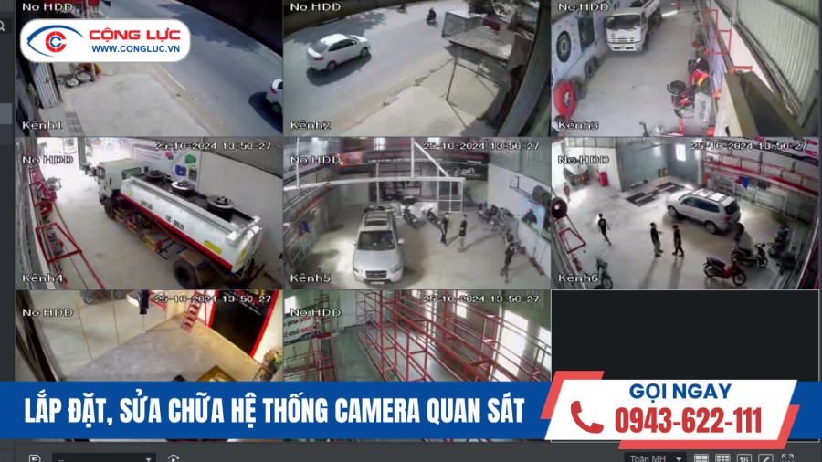 lắp đặt hệ thống camera quan sát ga ra ô tô Đăng Phúc ở Huyện An Lão Hải Phòng