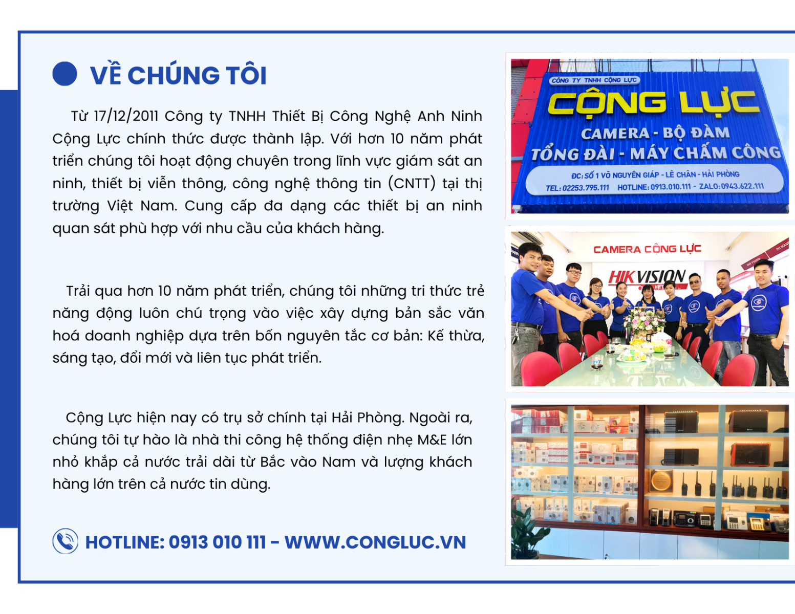 Hồ sơ năng lực công ty tnhh TBCN Cộng Lực