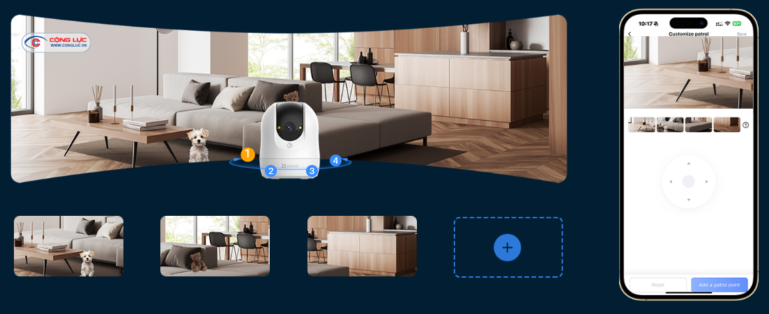 Camera Trong Nhà Ezviz C6N G1 4K 8MP âm thanh trò chuyện 2 chiều