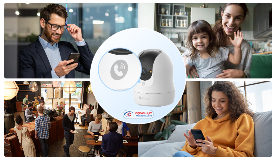 Camera Trong Nhà Ezviz C6N G1 4K 8MP giao tiếp dễ dàng