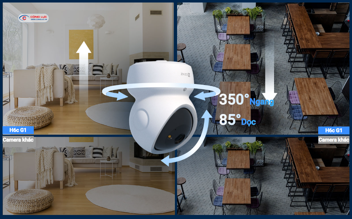 Camera xoay 360 độ Ezviz H6C G1 4K chính hãng giá rẻ